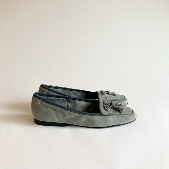 Enzo Angiolini Grey Suede Genuine Leather Loafers size 9 - Picture 2 of 15